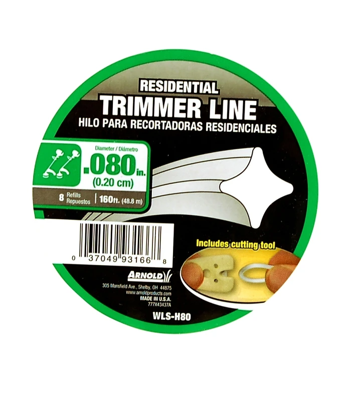 160-foot Trimmer Line, 0.08-inch Diameter, Durable Nylon Construction
