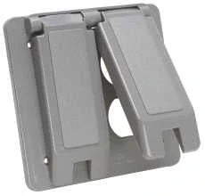 628112 Two Gang Multi Use Weatherproof Cover Clear For Vertical Mounting