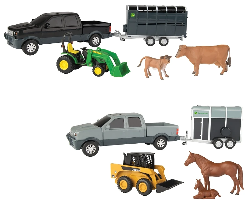 John Deere Animal Hauling Toy Set Multicolored 5 Pieces Model 37656