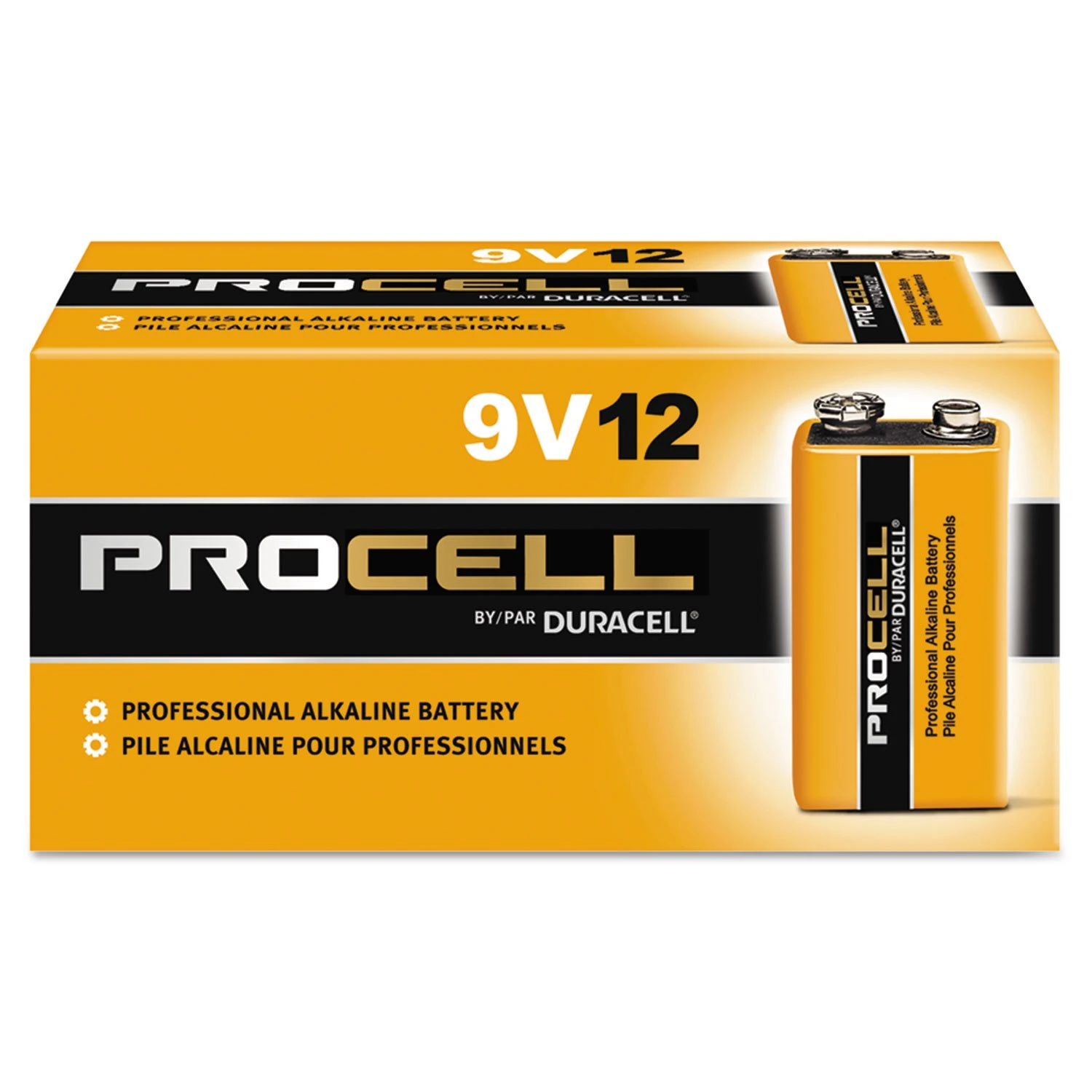 Procell Professional 9-Volt Alkaline Batteries, 12 pk
