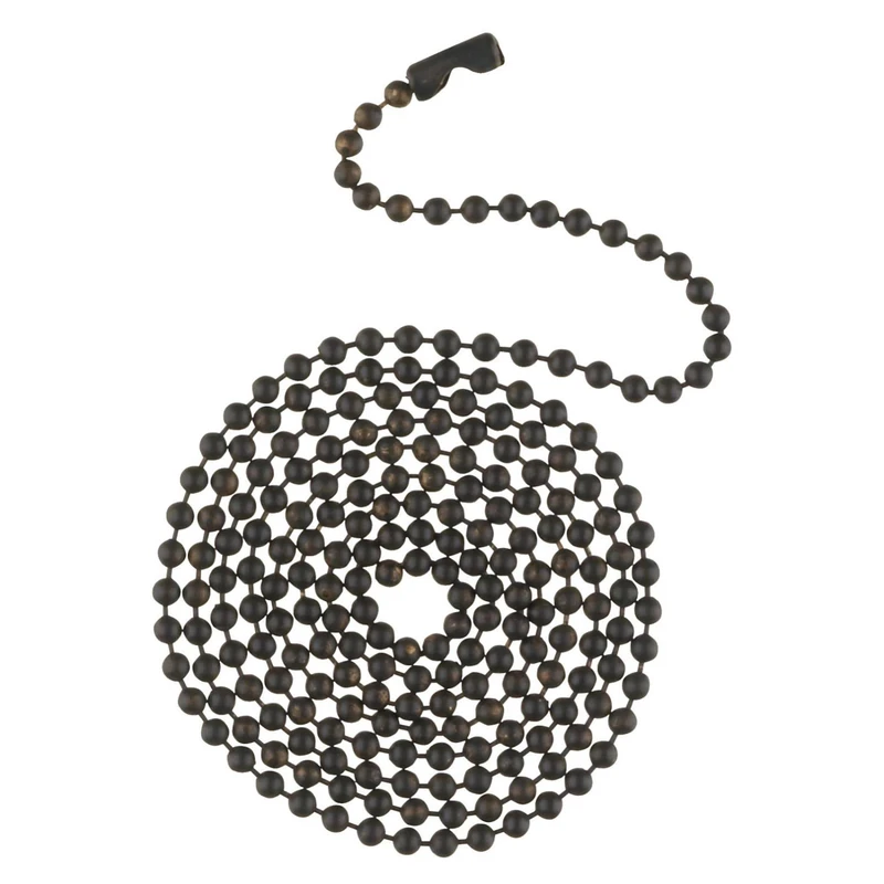 3 Ft. Oil Rubbed Bronze Beaded Chain With Connector - Decorative Pull Chain