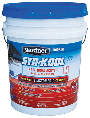 5 Gallon Sta-kool Gloss White Elastomeric Roof Coating - Model Sk-7705