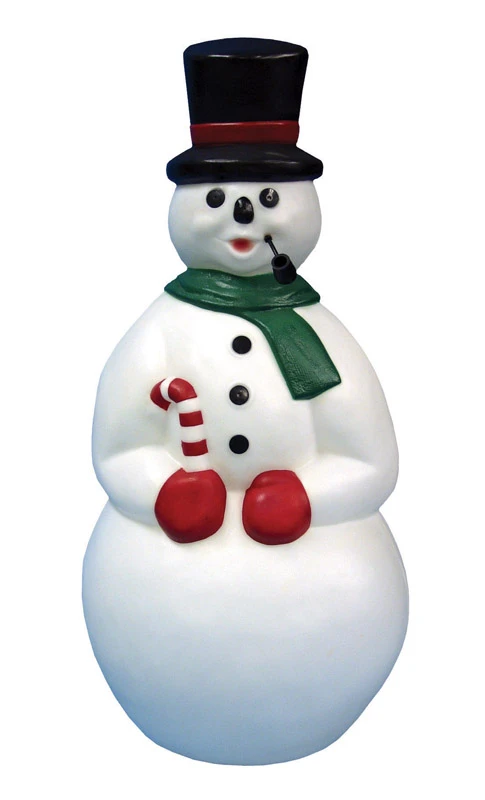 Indoor or Outdoor Christmas Decoration, Lighted Snowman, 34-In.
