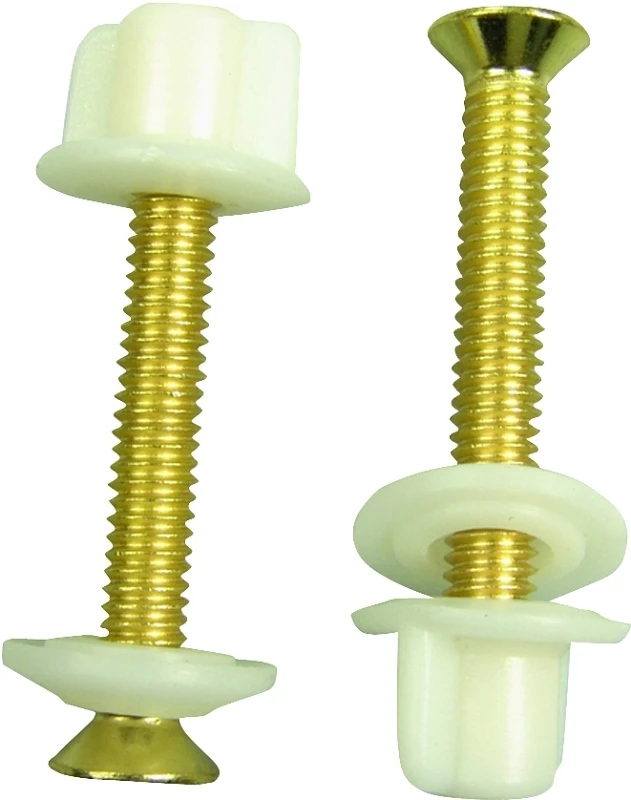 Universal Toilet Seat Hinge Bolts Steel And Brass Construction