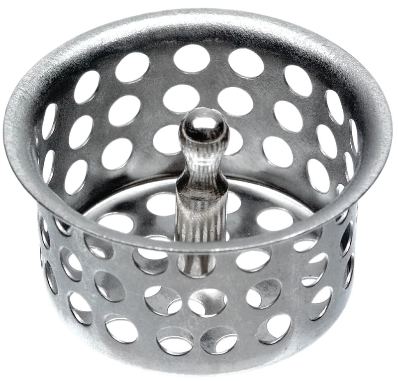 1-9/16 In. Chrome Stainless Steel Kitchen Sink Strainer Basket