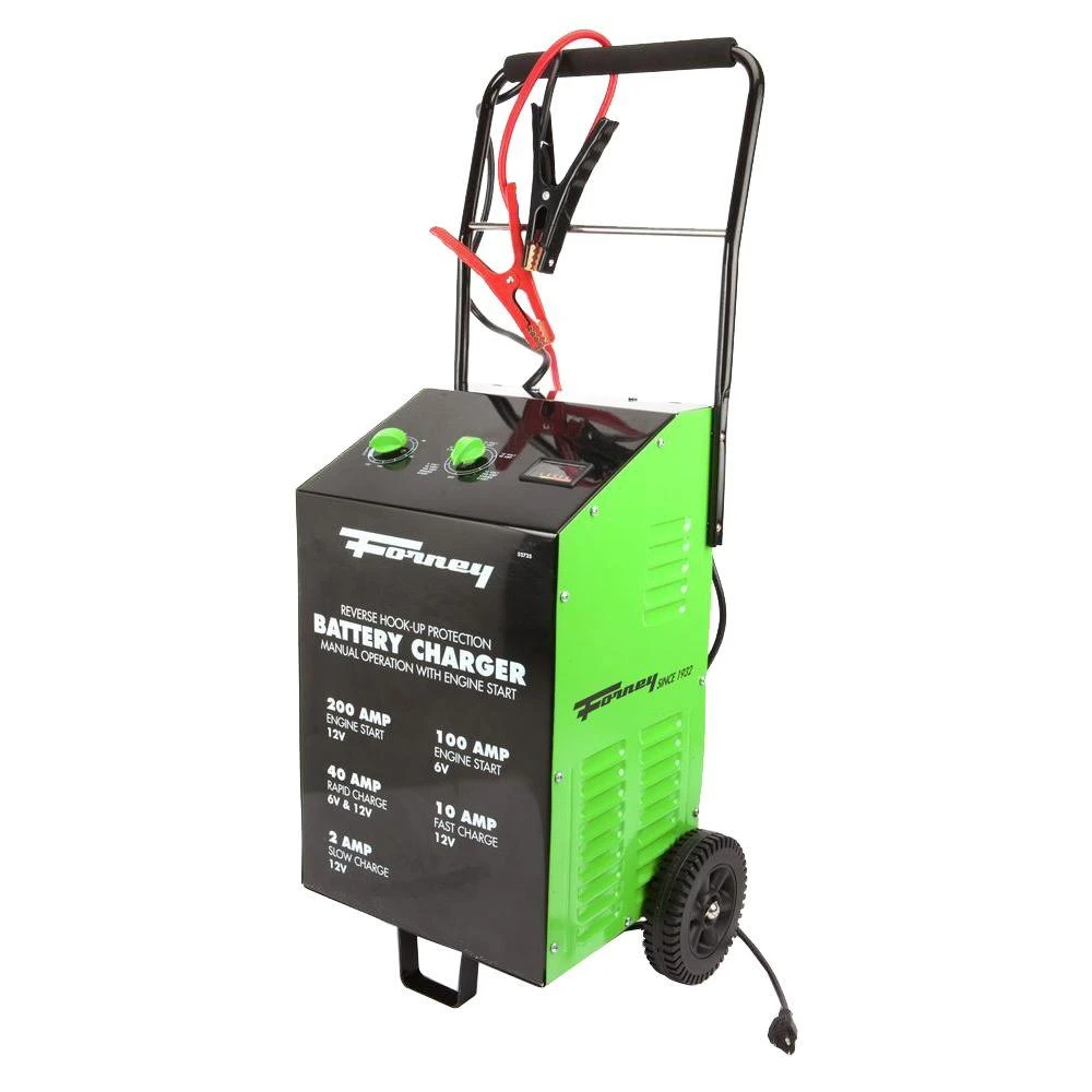 52725 2/10/40/200 Amp 6/12-volt Wheeled Battery Charger
