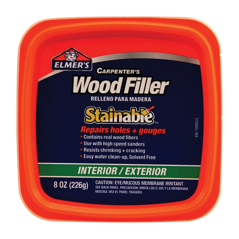Carpenter's Light Tan Wood Filler 8 Oz - Stainable, Sandable, Indoor/outdoor Use