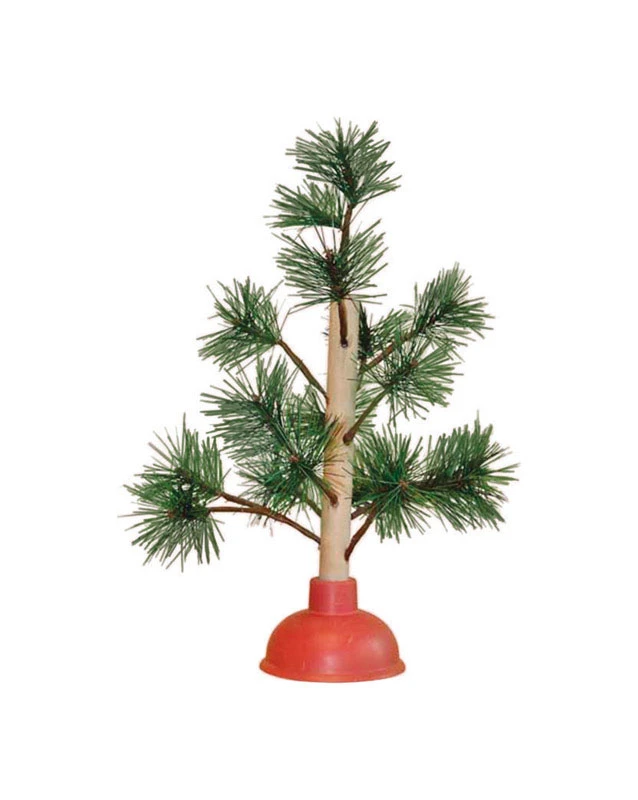 Multicolored Plunger Christmas Tree 15 In. Indoor Decor