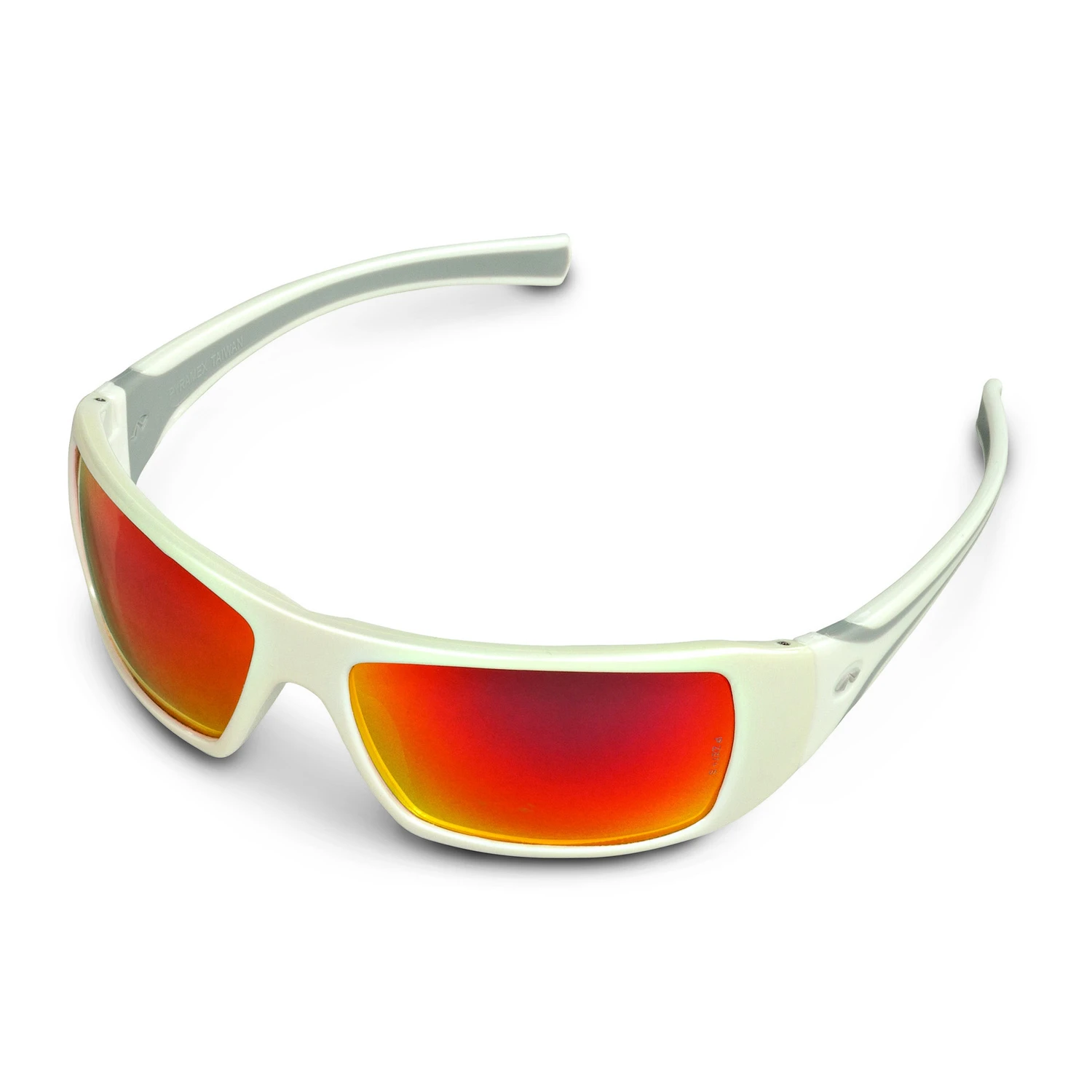 White Ice Protective Glasses With Orange Lens And White Frame