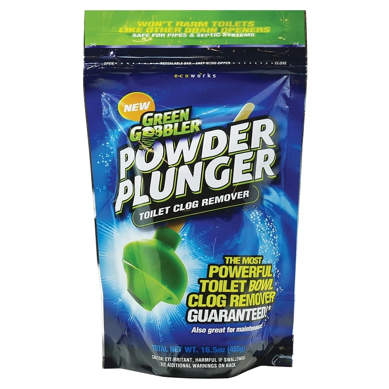 16.5 Oz. Green Gobbler Powder Plunger Toilet Clog Remover - Fast Acting Clog Solution