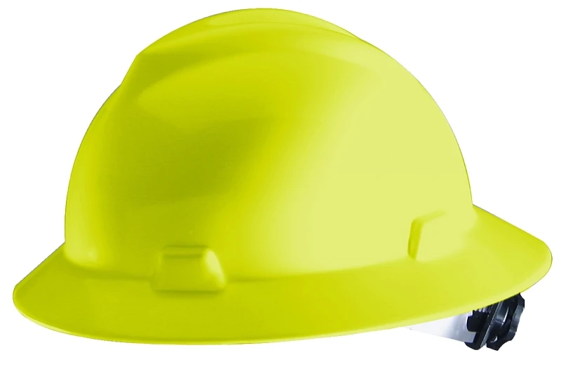 Full-brim Yellow Hard Hat With Quick Adjusting Ratchet, Model Swx00359