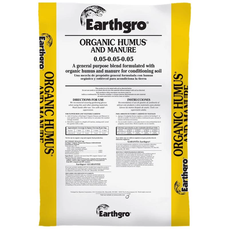 Organic Humus And Compost Manure 1 Cubic Foot 40 Pound Bag