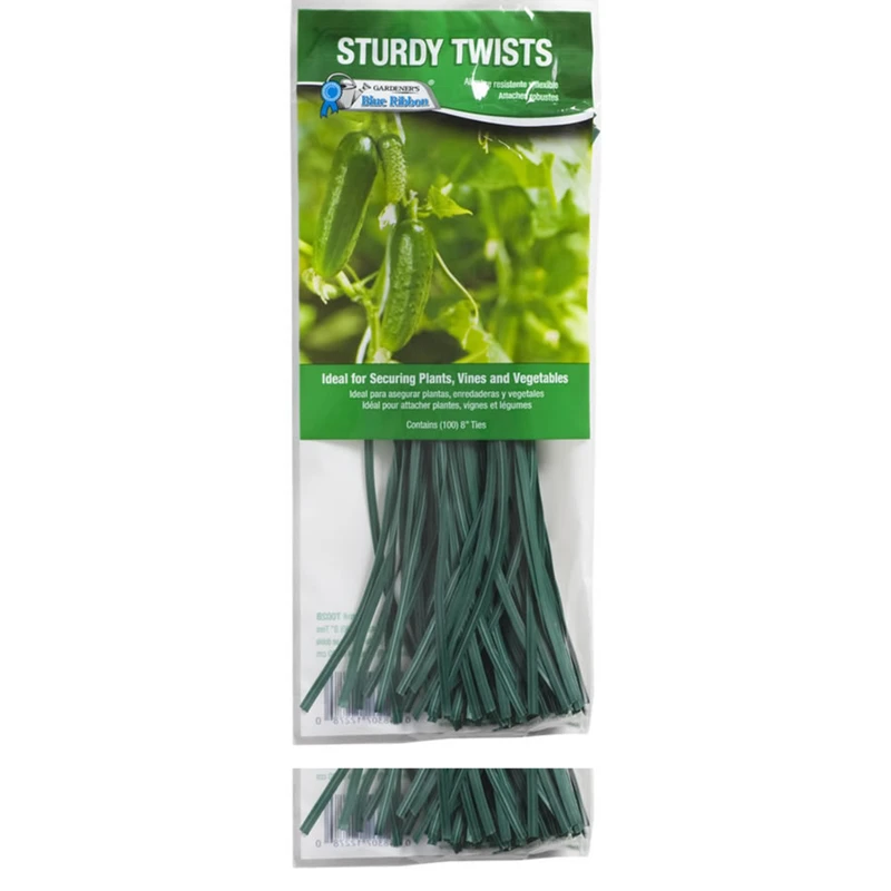 Sturdy Pre-cut Plastic Twist Ties, 8 In Length, 100 Count