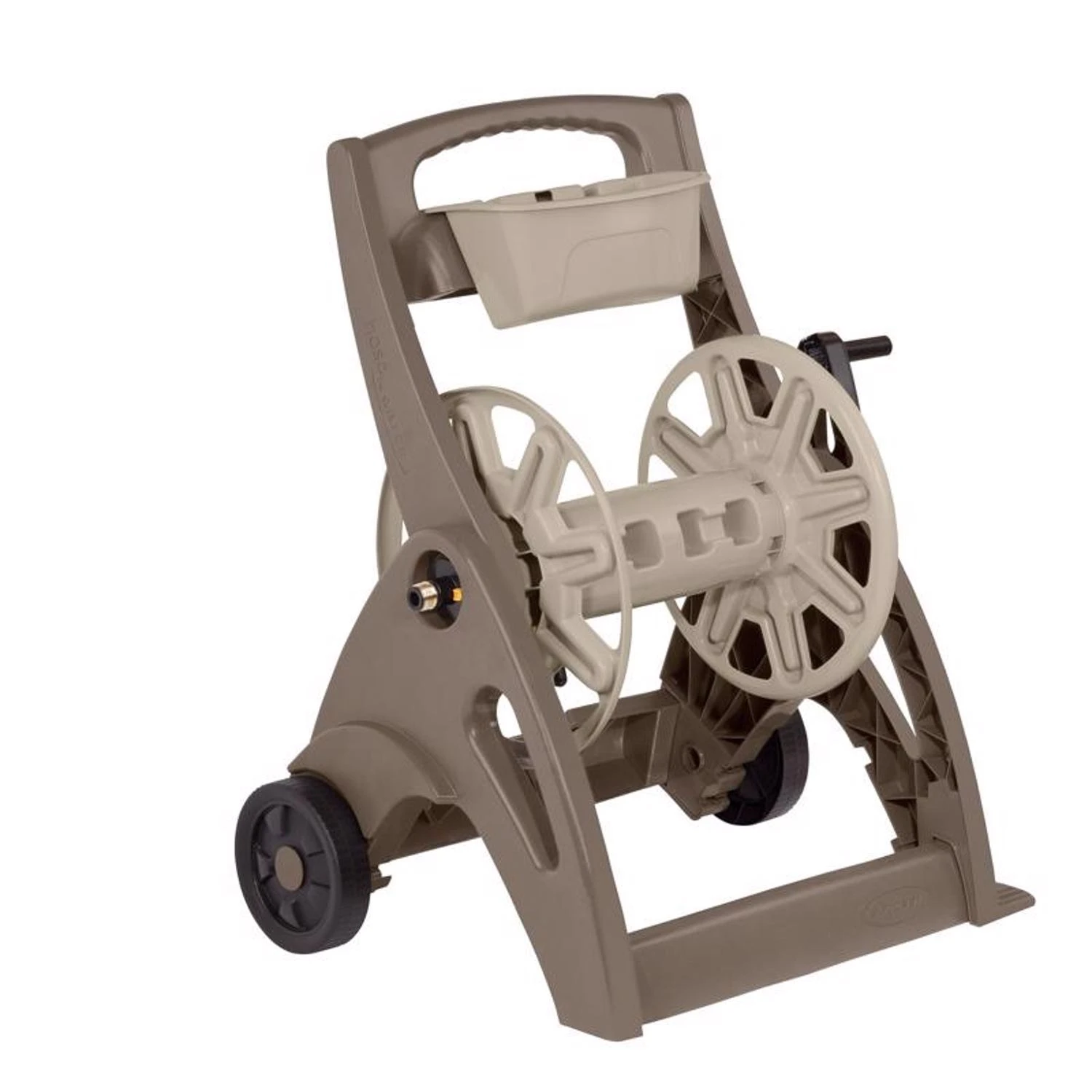 Smart Tube 225 Ft. Taupe Retractable Wheeled Hose Reel Cart