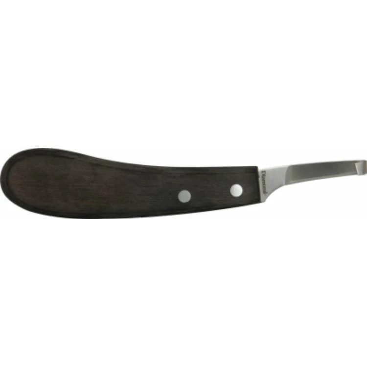 Left-handed Narrow-blade Hoof Knife With Hardwood Handle