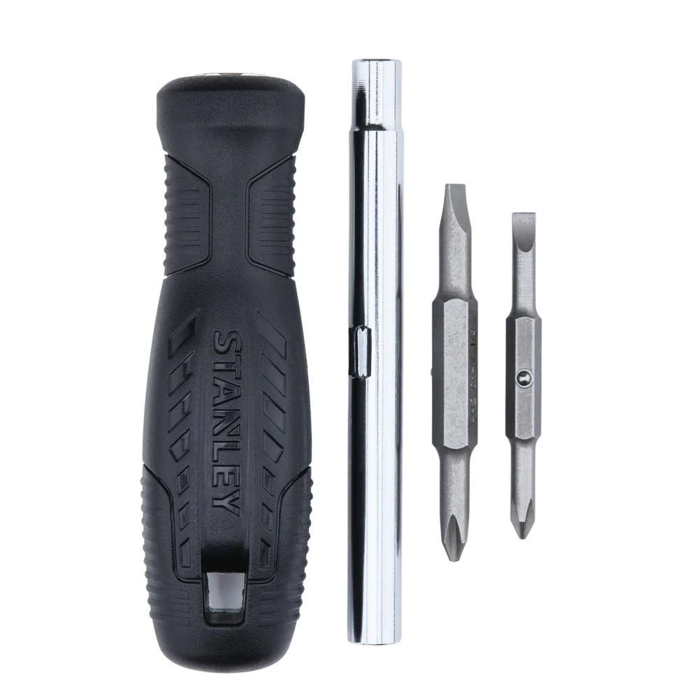 6-in-1 Multi-bit Screwdriver Model Stht60048 With Yellow Handle