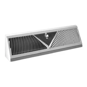 Baseboard Diffuser, Sunburst Pattern, Steel, White, 15-In.