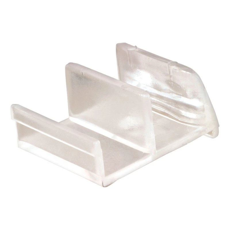 Prime-line 5.4 In. H X 3.75 In. W Clear Frameless Shower Door Bottom Guide