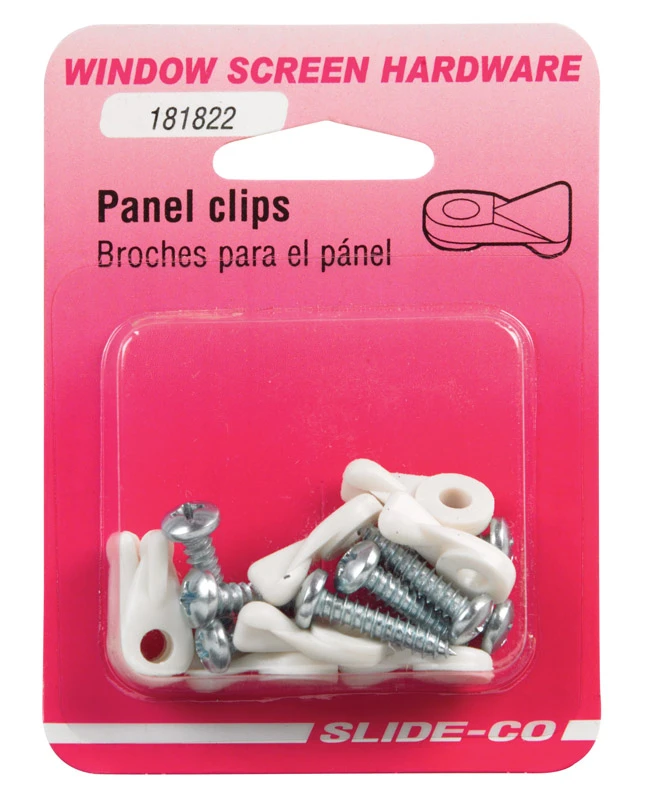 Flush Storm Door Clip with Screws, White, 8-Pk.