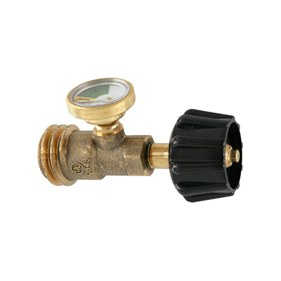 Propane Tank Level Gauge With Leak Detection System, Brass, Model 03003ytc