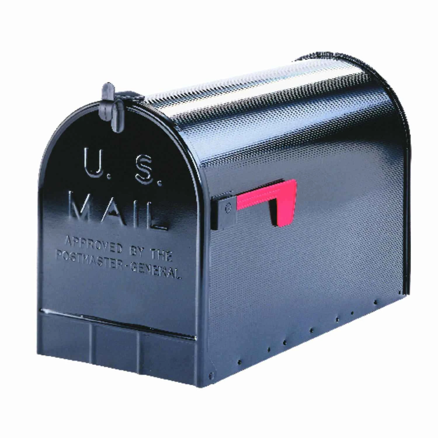 Gibraltar Jumbo Galvanized Steel Post Mount Mailbox 15 In. H X 11.7 In. W - Black