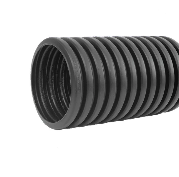 Poly Drainage Tube, Corrugated, Slotted, 4 In. x 10 Ft.