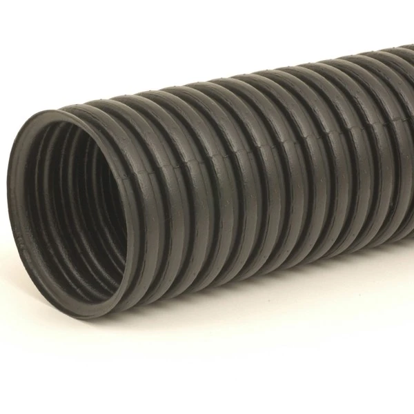 Poly Drainage Tube, Corrugated, Solid, 4 In. x 10 Ft.