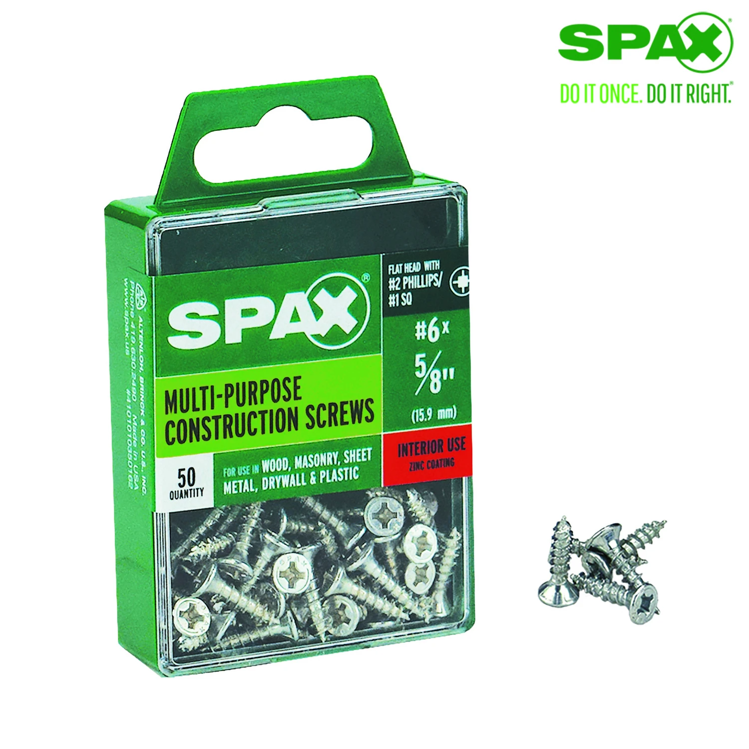 SPAX Multi-Material No. 6 Label X 5/8 in. L Unidrive Flat Head Serrated Construction Screws