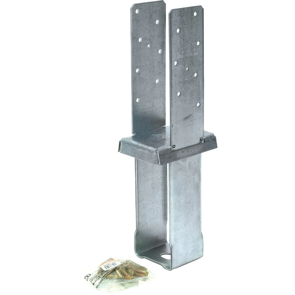 4 In. X 6 In. 12 Gauge Galvanized Standoff Column Base With Sds Screws