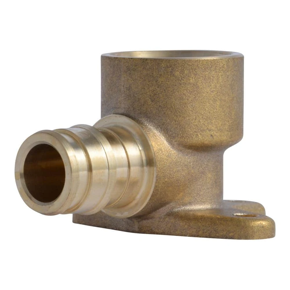 PEXA Drop Ear 90 Degree Elbow Brass Fitting 1/2 Inch PEXA by 1/2 Inch Female National Pipe Thread