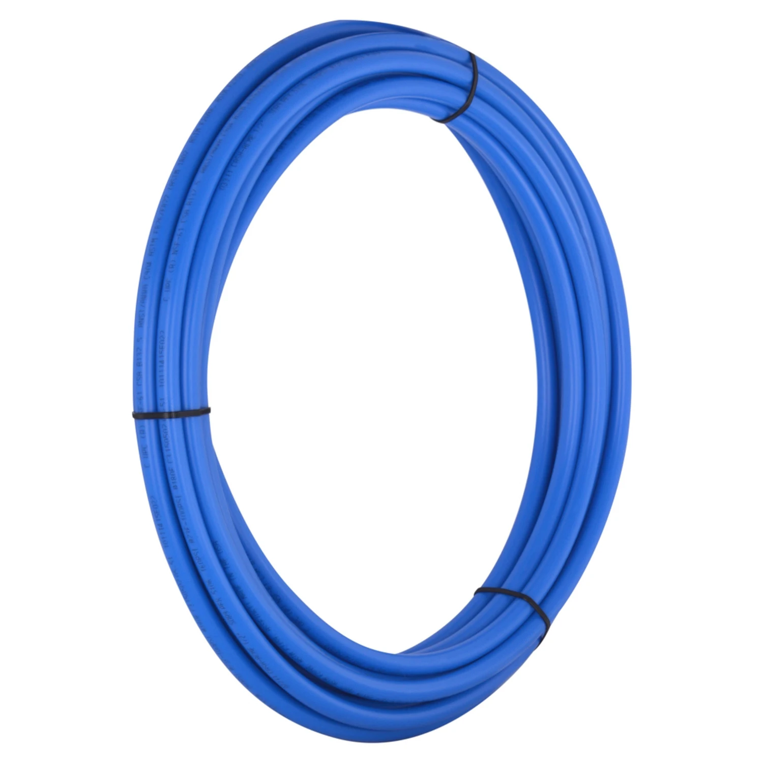 Blue PEX Coil Pipe, One Half Inch Rigid Copper Tube Size, Fifty Feet Length