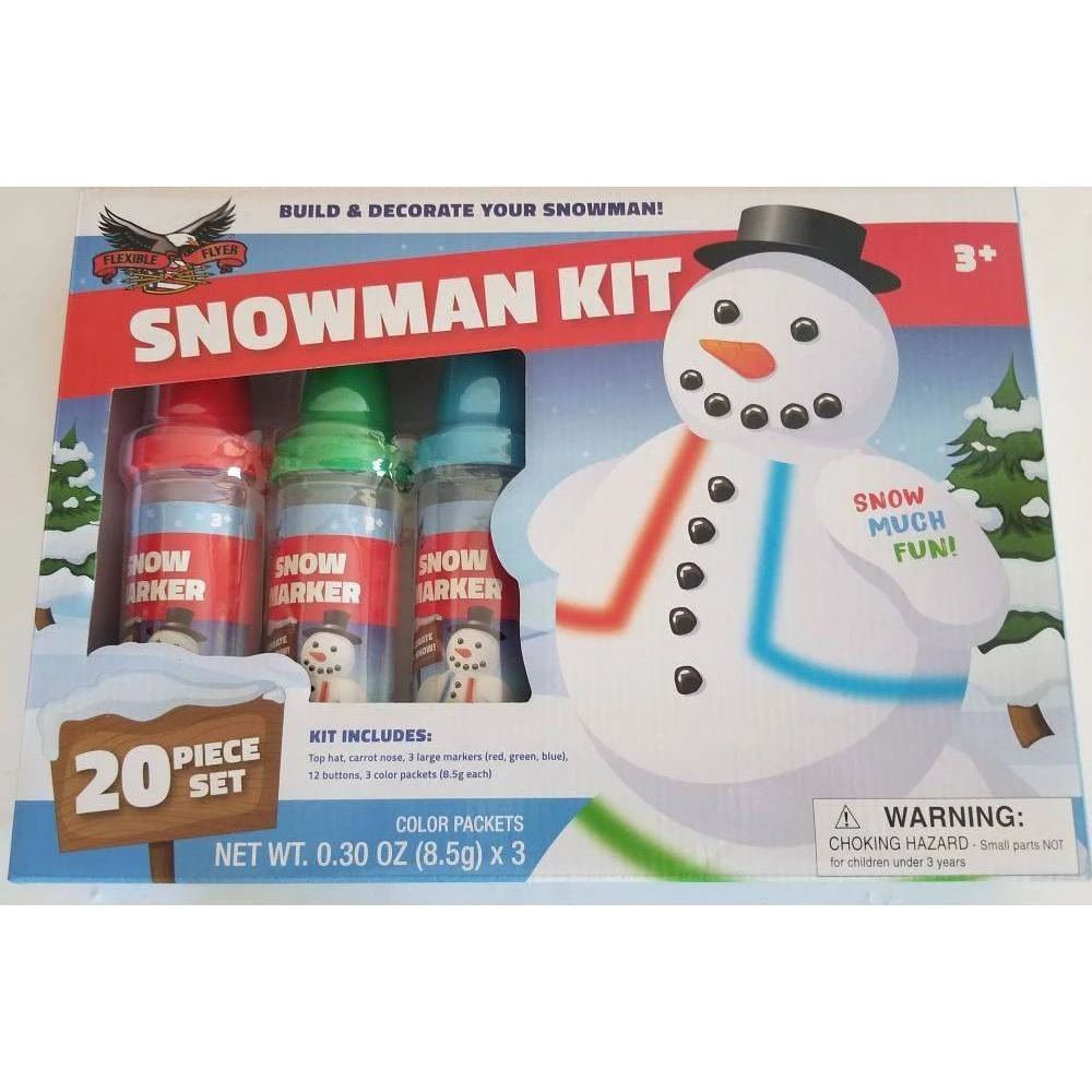 20-piece Snowman Decorating Kit With Hat, Nose, Markers, And Buttons