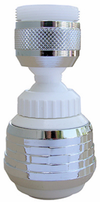 Siroflex Kitchen Faucet Swivel Spray Aerator with 360 Degree Rotation in White and Chrome Finish