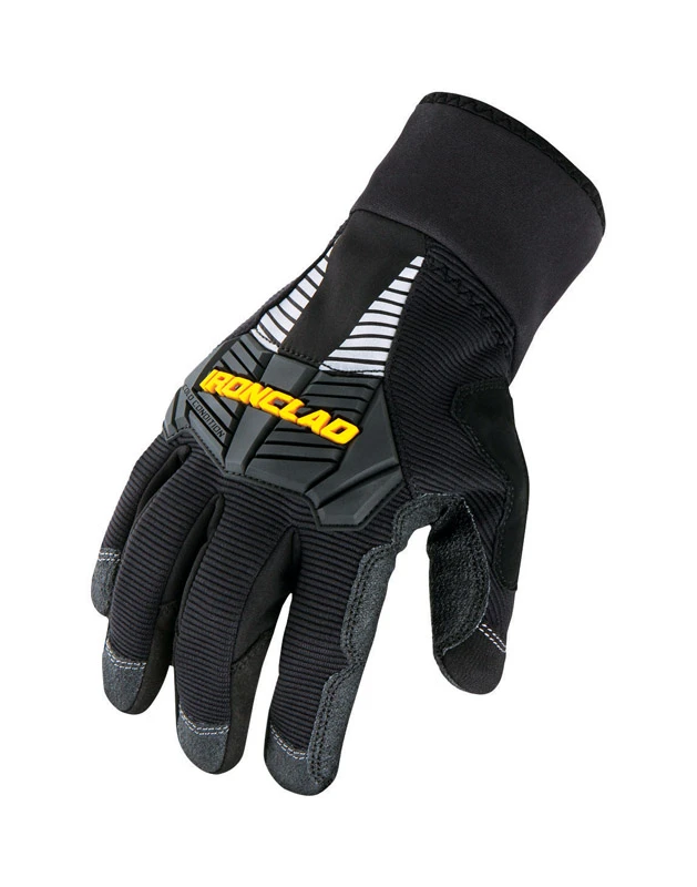 Medium Synthetic Leather Cold Weather Black Gloves - Model Ccg2-03-m