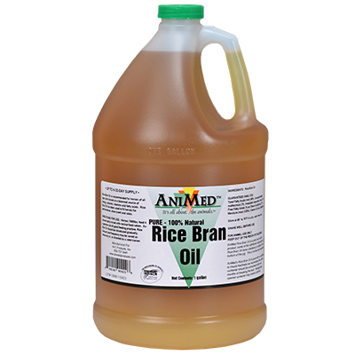 Horse Rice Bran Oil, 1 Gallon Container, Premium Quality