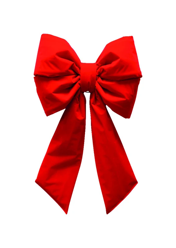 Christmas Bow, Commercial-Size, Red Velvet, 24 x 33-In.