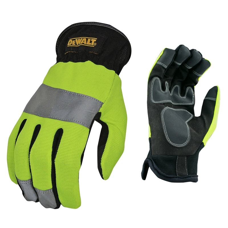 Hi-Visibility Work Glove, Synthetic Leather, XL