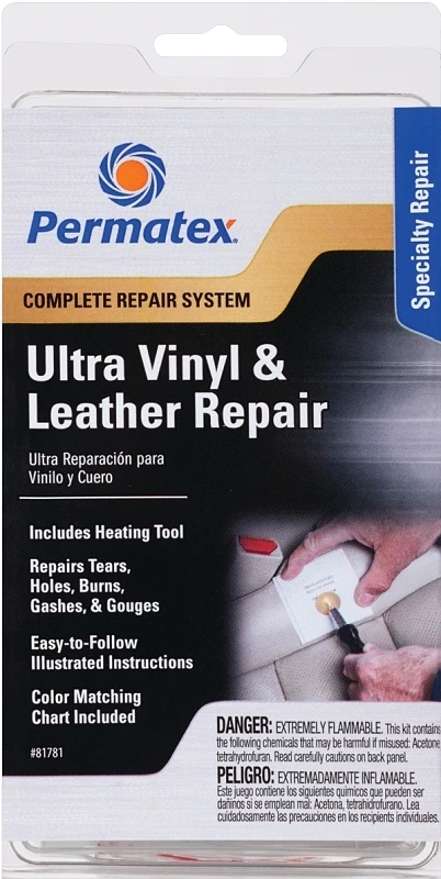Vinyl And Leather Repair Kit, 6-piece With Electric Heat Tool, Adhesives & Accessories