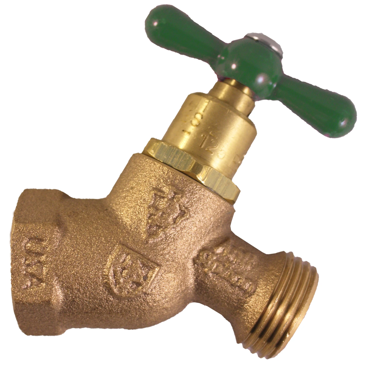 Brass 3/4 In. Fip X 3/4 In. Mht No-kink Hose Bibb With Vacuum Breaker