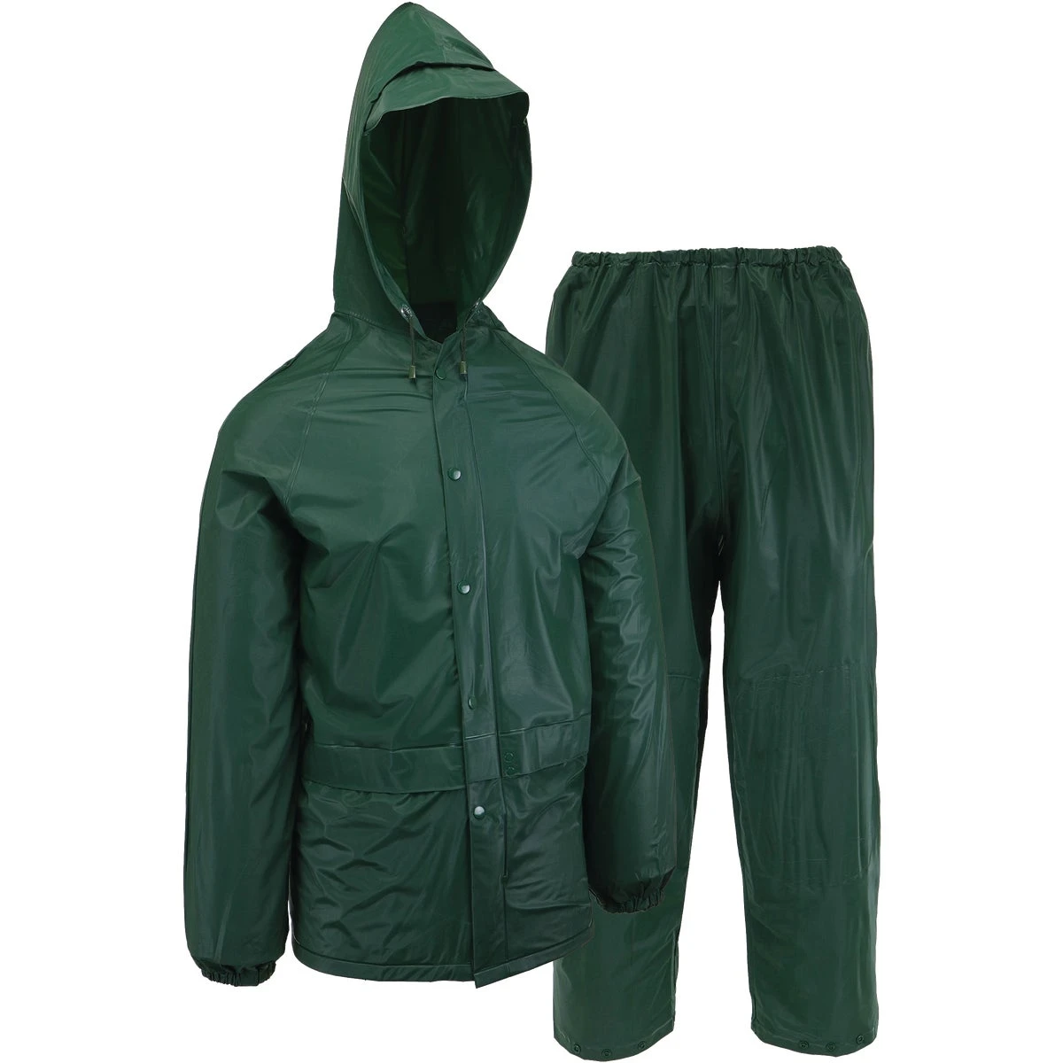 Large 2-piece Green Pvc Rain Suit - Model 44100/l