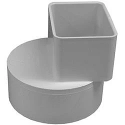 Pvc Pipe Offset Flush Fit Downspout Adapter, 2 X 3 X 4 Inches