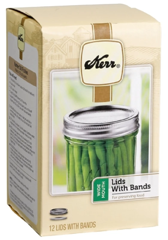 Canning Jar Lids & Bands, Wide Mouth, 12-Pk