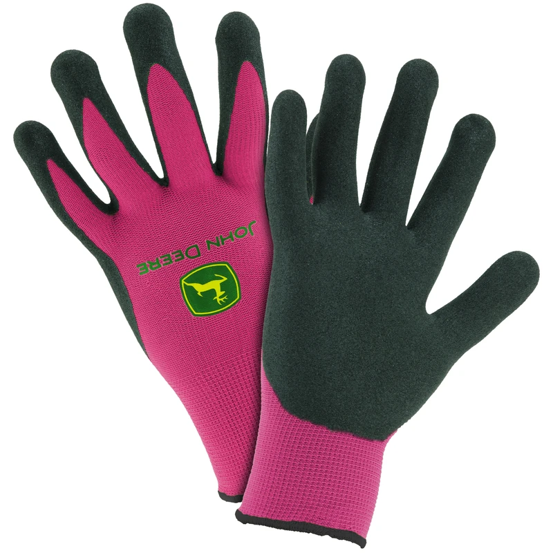 Women's Nitrile Coated Gloves - One Size Fits Most - Pink & Black