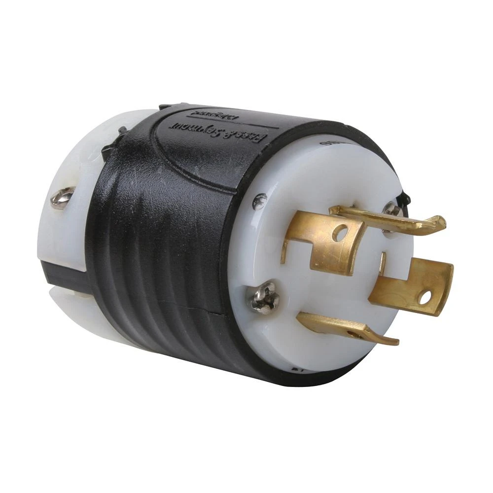 Pass & Seymour 20-amp Locking Plug, Non-nema, 125/208-volt, Black & White