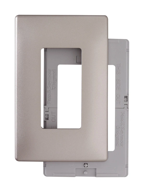 One-Gang Screwless Wall Plate, Nickel