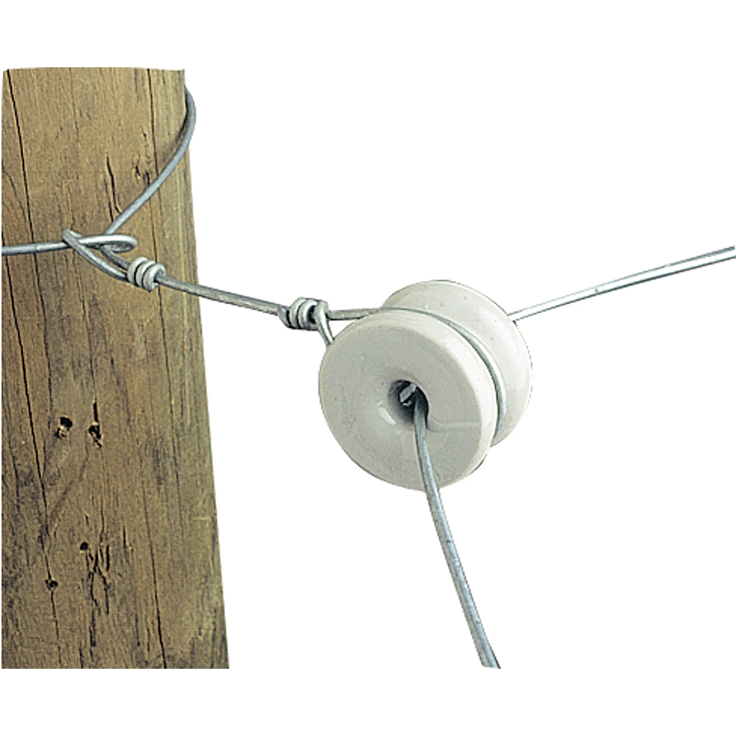 Electric Fence Insulator, Porcelain Doughnut, 1.5-In., 10-Pk.