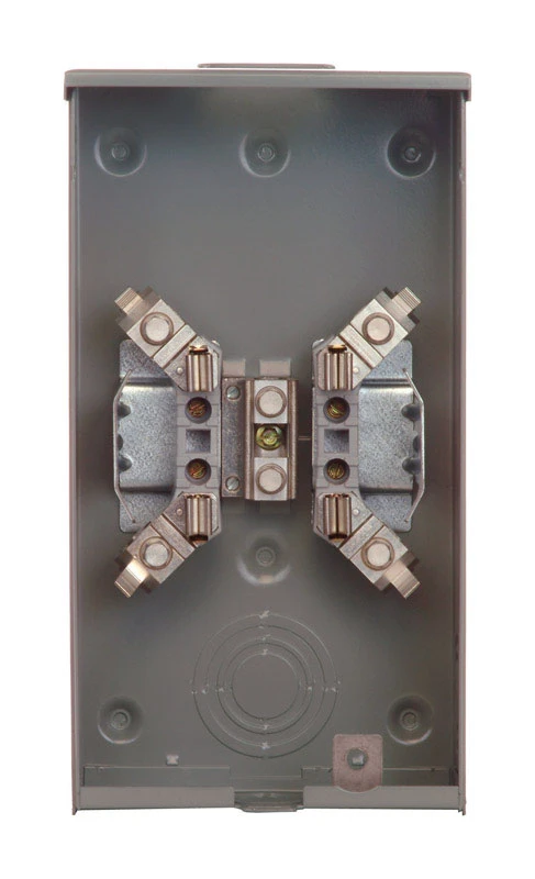 Meter Socket with One Position and Fourth Jaw, Stainless Steel Hasp, 200 Amperes