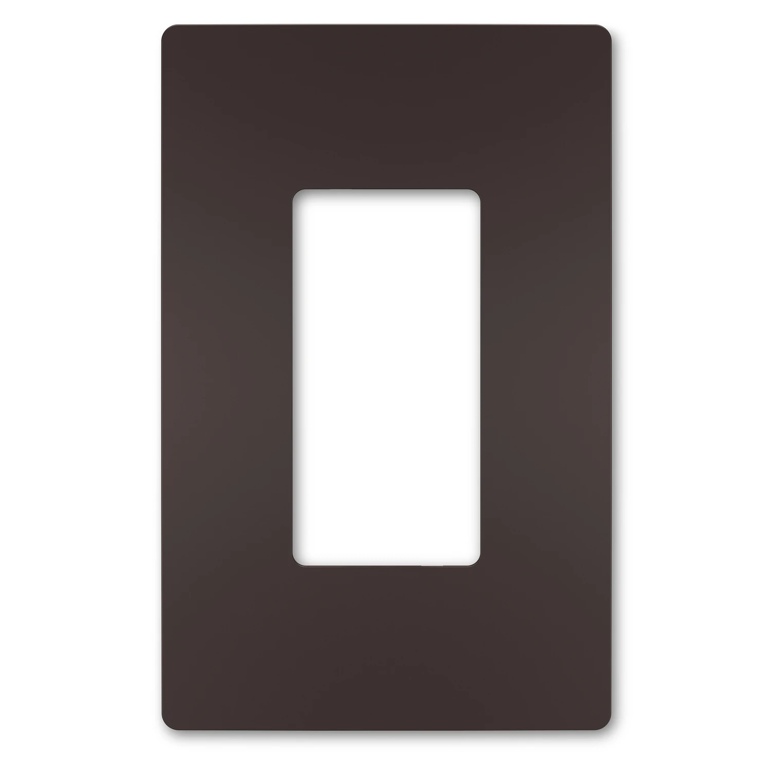 One-Gang Screwless Wall Plate, Dark Bronze