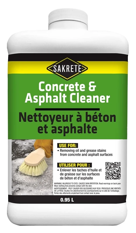 Concrete And Asphalt Cleaner, 1 Quart - Heavy Duty Stain Remover