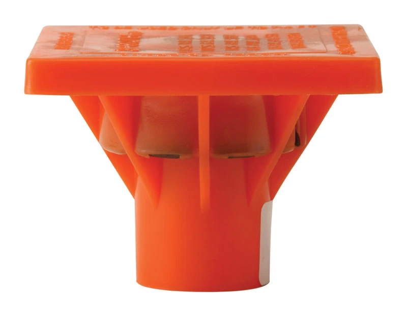 Occupational Safety and Health Administration Compliant Orange Rebar Cap, 2 and 1/2 Inch Diameter